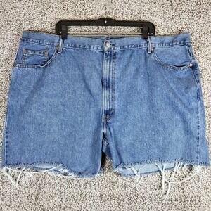 Vintage Levis‎ 550 Denim Shorts Mens Size 50 Fits 47 Light Wash Cut Off Y2K